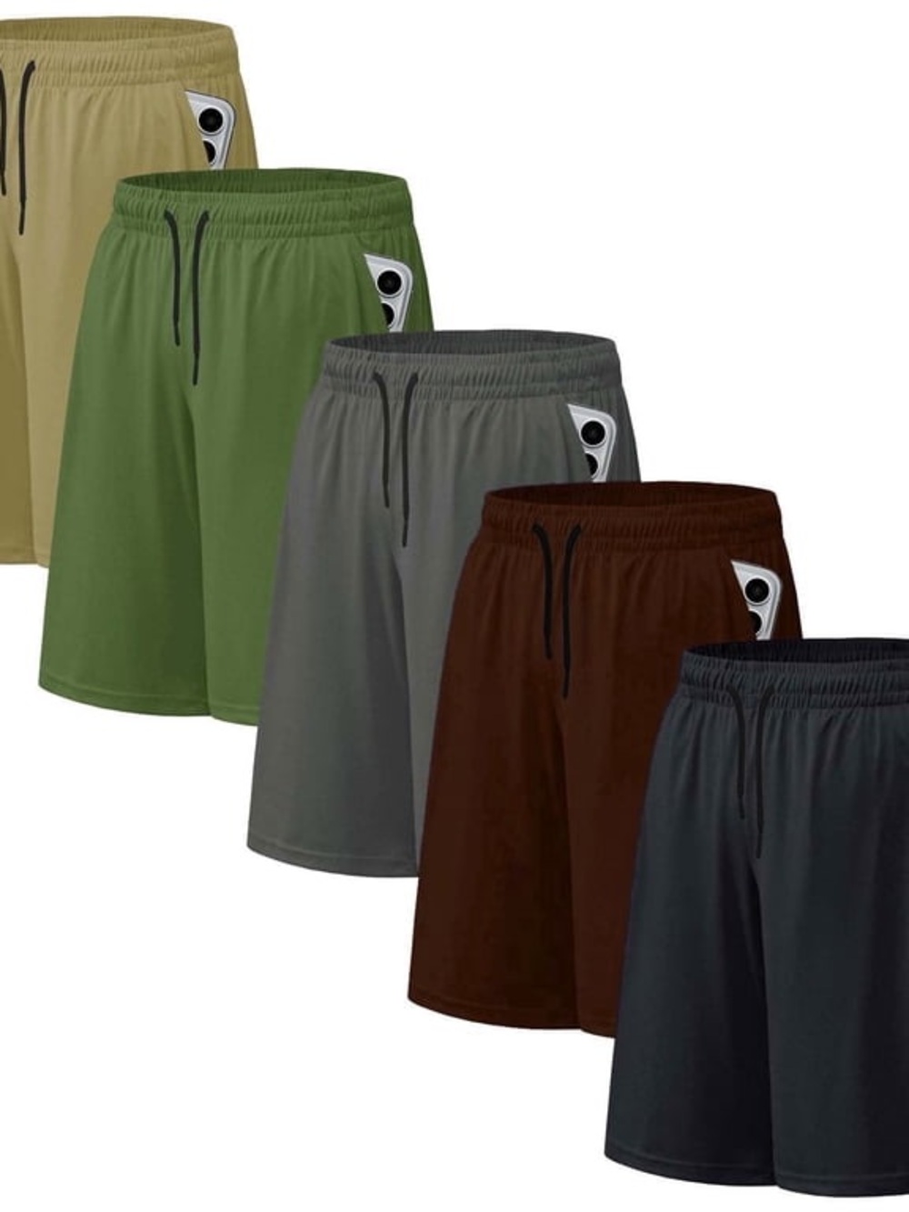 Men's Athletic Drawstring Shorts - Multipack W